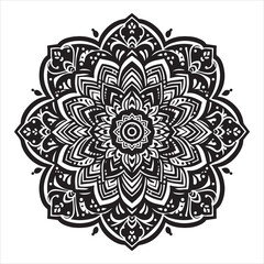  mandala silhouette vector