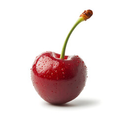 Cherry, white background, the refreshing and vitamin-rich berry.