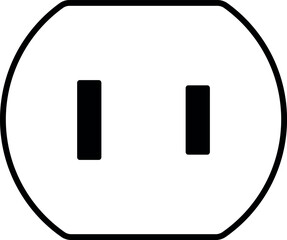 Type A socket icon. Electrical signs and symbols.