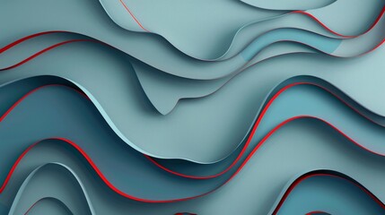 Obraz premium 3d render abstract minimalist panoramic background Generative Ai