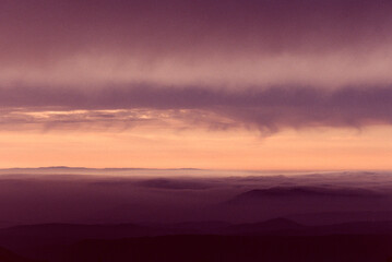 sunset over the mountains