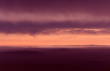 sunset over the mountains