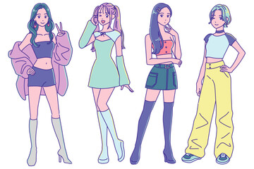 K-pop風の女の子