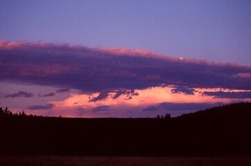 sunset over the mountains