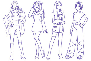 K-pop風の女の子