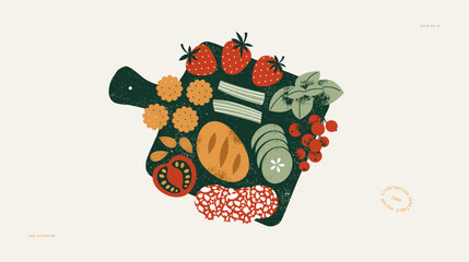 Charcuterie board. Assortment of wine appetizers.