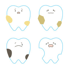 虫歯の過程のセット