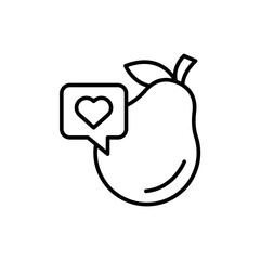 Guava outline icons, minimalist vector illustration ,simple transparent graphic element .Isolated on white background