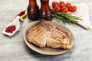 Grilled pork neck juicy steack