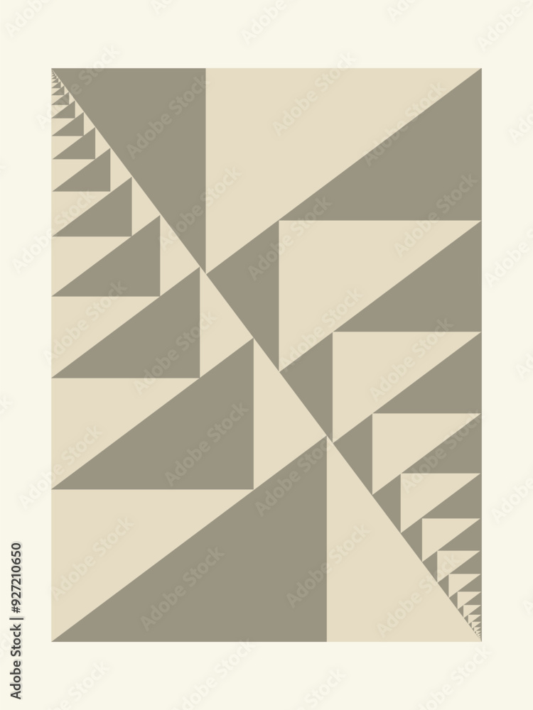 Fototapete abstract geometric artwork design with simple shapes and figures. vertical pattern graphics with geo