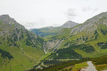 The panorama of the Lechtal Alps, Sankt Anton, Austria