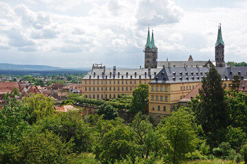 Obraz premium The Cathedral and the New Palace in Bamberg, Germany