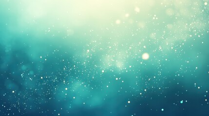 A serene abstract background with soft bokeh and light particles in a gradient of blue tones.