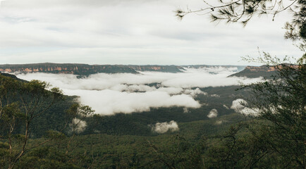 Stunning Panoramic View of the Blue Mountains at Dawn