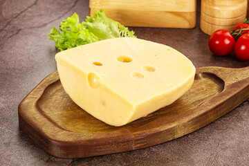 Gourmet Maasdam cheese with hole