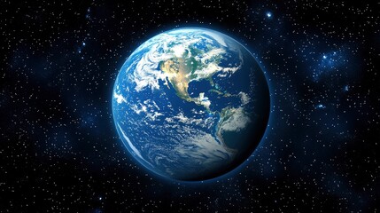 Earth From Space with Stars