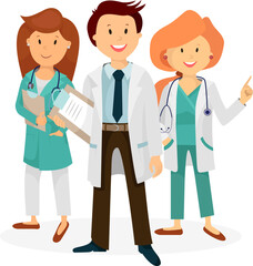 Obraz premium set of doctor design vector illustration characters