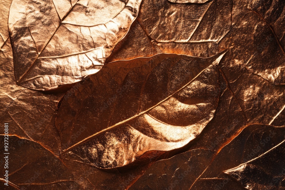 Poster golden leaves texture background. perfect for adding a touch of luxury and elegance to any design pr