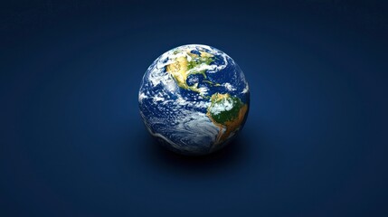 Fototapeta premium Earth Globe on a Blue Background