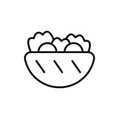 Kebab outline icons, minimalist vector illustration ,simple transparent graphic element .Isolated on white background