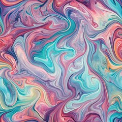 Colorful liquid marble wallpaper in seamless pattern