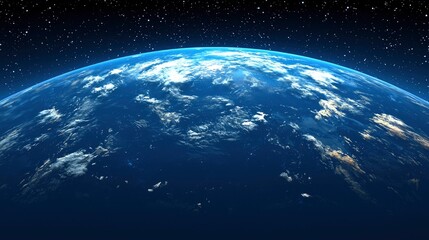 Fototapeta premium Earth from Space with Stars