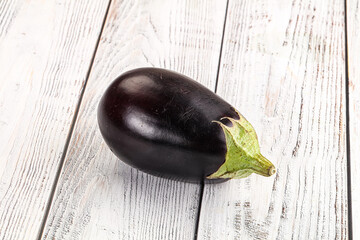 Raw ripe organic eggplant vegetable
