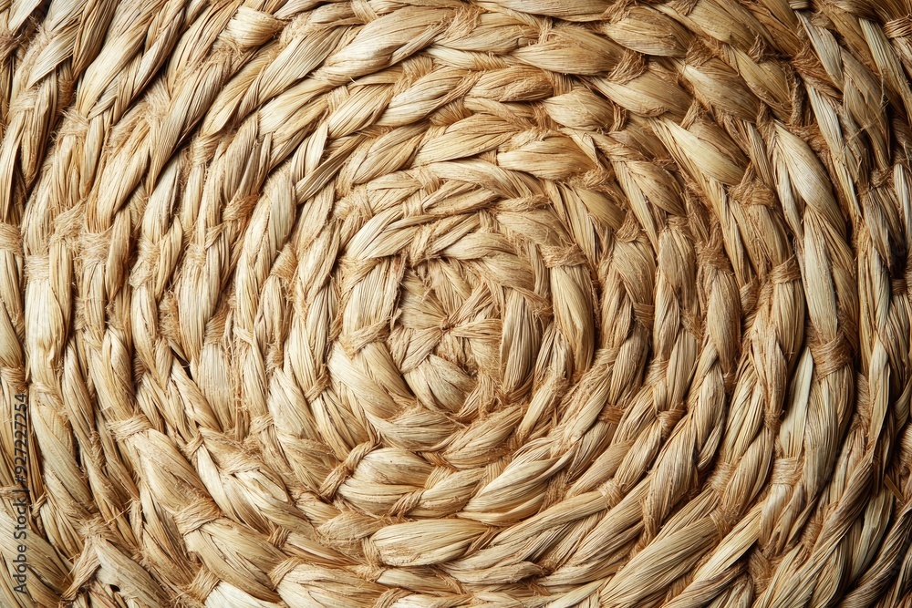 Poster woven natural fibers with circular pattern. perfect for adding a rustic and organic texture to your 