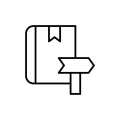 Map book outline icons, minimalist vector illustration ,simple transparent graphic element .Isolated on white background