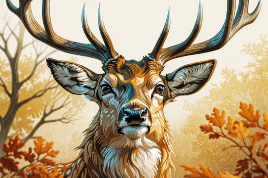 Ilustraci&oacute;n de un venado 
