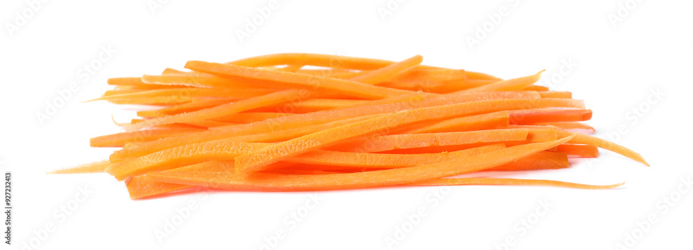 Canvas Prints Cut fresh ripe carrot isolated on white