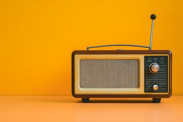 3d render of radio in minimal style.