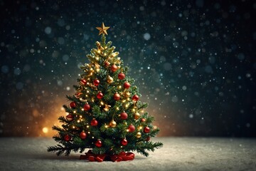 Obraz premium Christmas Background with Christmas Tree