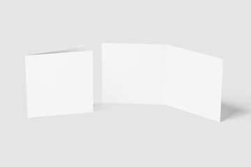 Square Bifold Blank Mockup