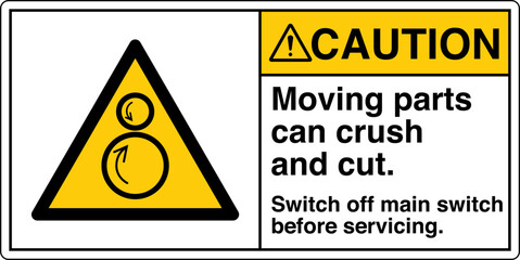 Obraz premium ANSI Z535 Caution Hazard Sign...