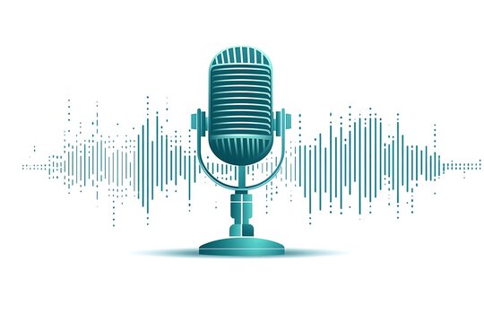 World Radio Day. Retro microphone on Karaoke.