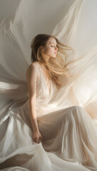 Fototapeta premium Beautiful woman with gentle style