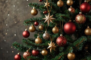  Christmas Tree with Decorations And Stars 