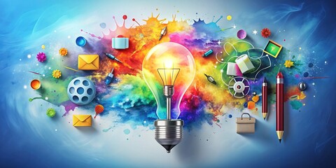 Obraz premium Creative Visual Communication Concept Artistic