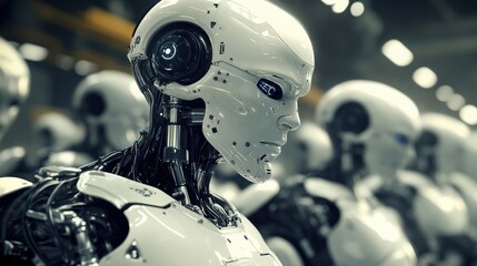 Futuristic Robotics in Advanced Technology Production Facility