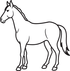 Horse Icon Vector illustration Outline 