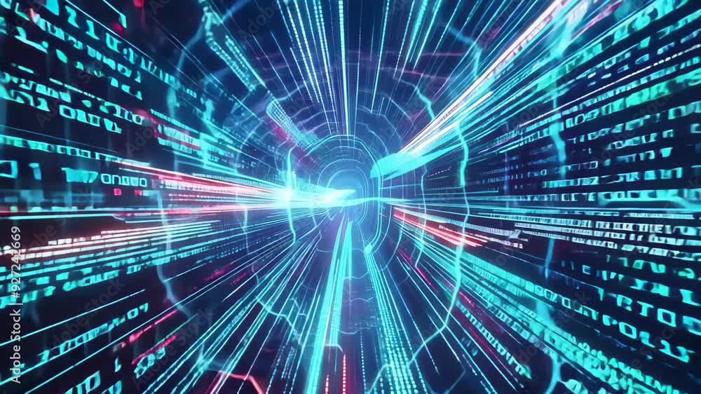 Aufkleber A futuristic tunnel emerges from the ground, showcasing sleek designs and advanced technology. Its vibrant colors and innovative structure create a striking visual impact.