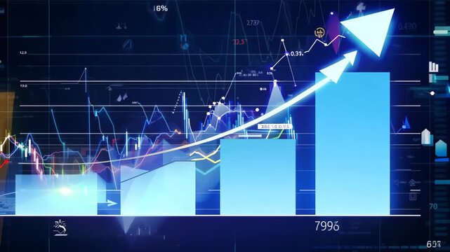 A stock market chart displayed on a computer screen illustrates market trends and fluctuations, providing valuable insights for investors and analysts in real-time.