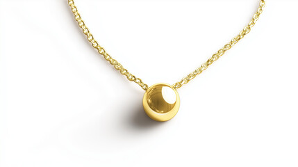 Elegant collection of golden jewelry featuring diamond ring, necklace with pendant, and necklace with pearl, isolated and shining with luxurious elegance
