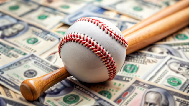 Baseball and Bat on Cash.