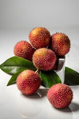 Lychee Fruit Still Life Minimalist Avatar on a White Background