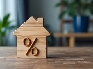 House made of wood structure with percentage investment mortgage residential savings