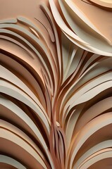 Elegant Layered Paper-Cut Background with Organic Shapes and Neutral Tones
A refined design featuring smooth edges and subtle gradients, ideal for sophisticated posters, banners, and flyers with a min