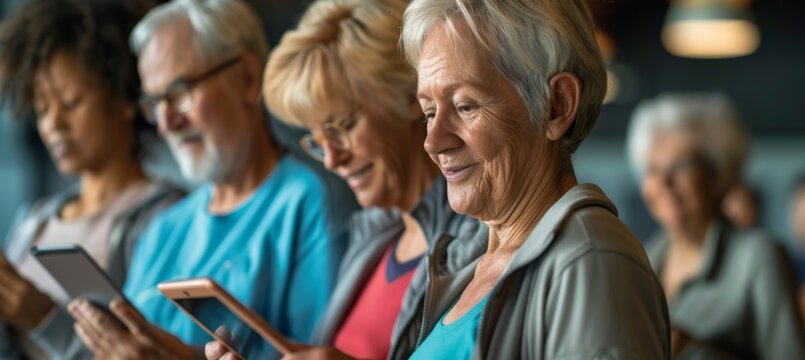 Senior Fitness Class: Older Adults Learning to Use Fitness Apps at a Community Center