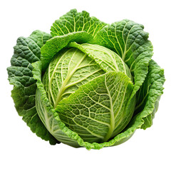 Obraz premium cabbage isolated on white background, AI GENERATED